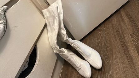 Tall white boots 10