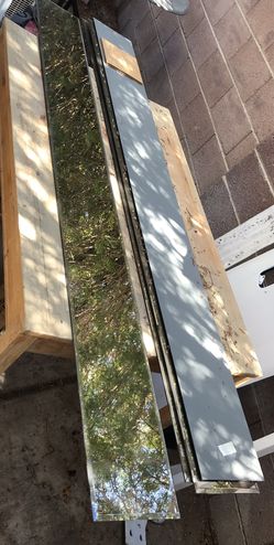4 PCs. 8”x 6’ Beveled Mirror for Shelving or Wall Decor