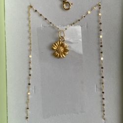 18k Gold Chain And 24k Gold Pendant Set