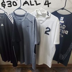 4 L men's Adidas, Nike, Corona ,oasis T-shirts. all for $30