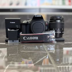 Canon - EOS Rebel T7 DSLR Video Camera with 18-55mm Lens - Black ((Take It Home In Payments/ llévatelo a casa en pagos) 
