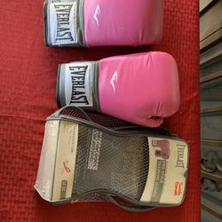 EVERLAST WOMENS ADVANCED PRO STYLE TRAINING GLOVES PINK 12 oz BOXING