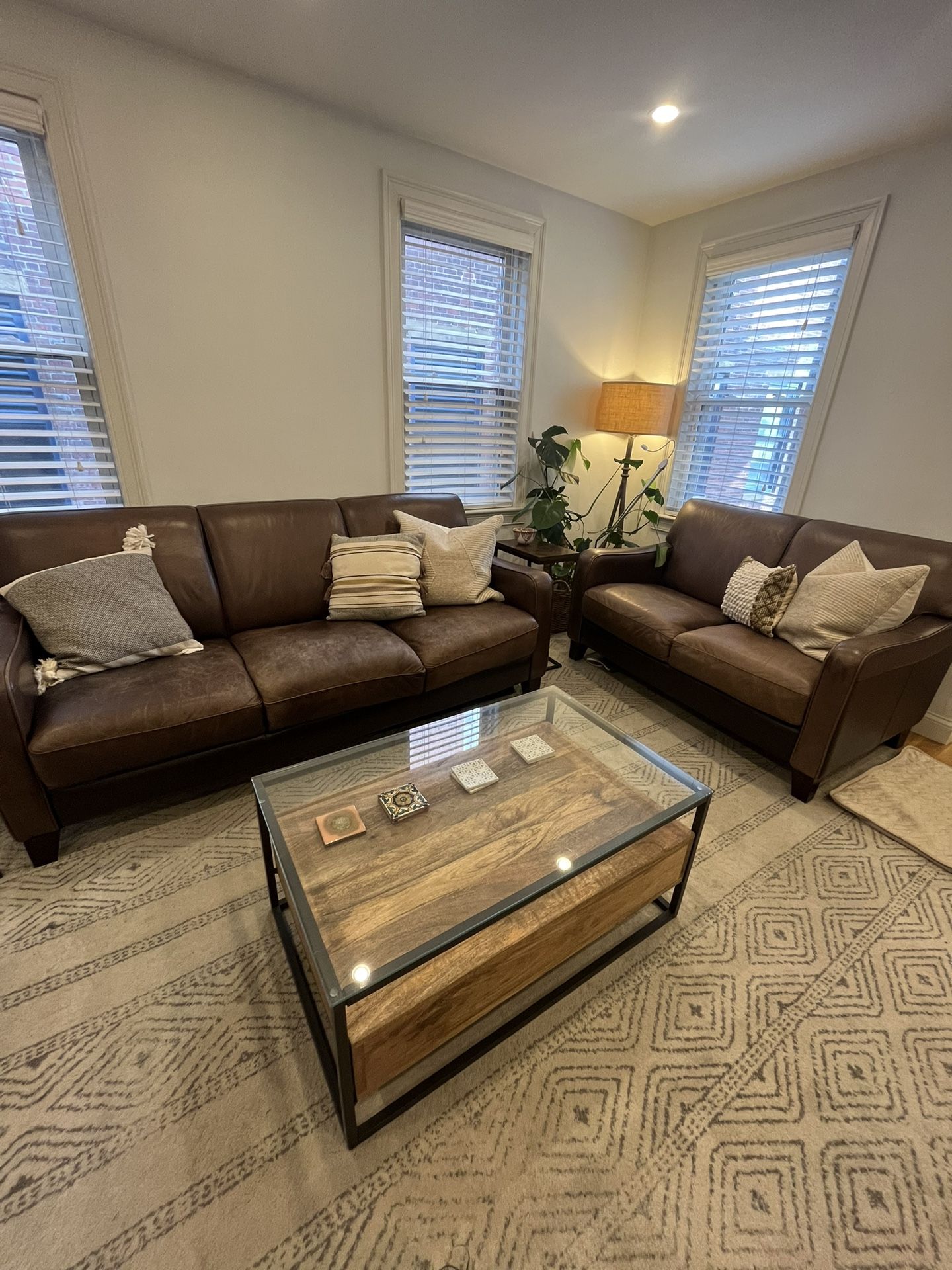 Leather Couch And Loveseat