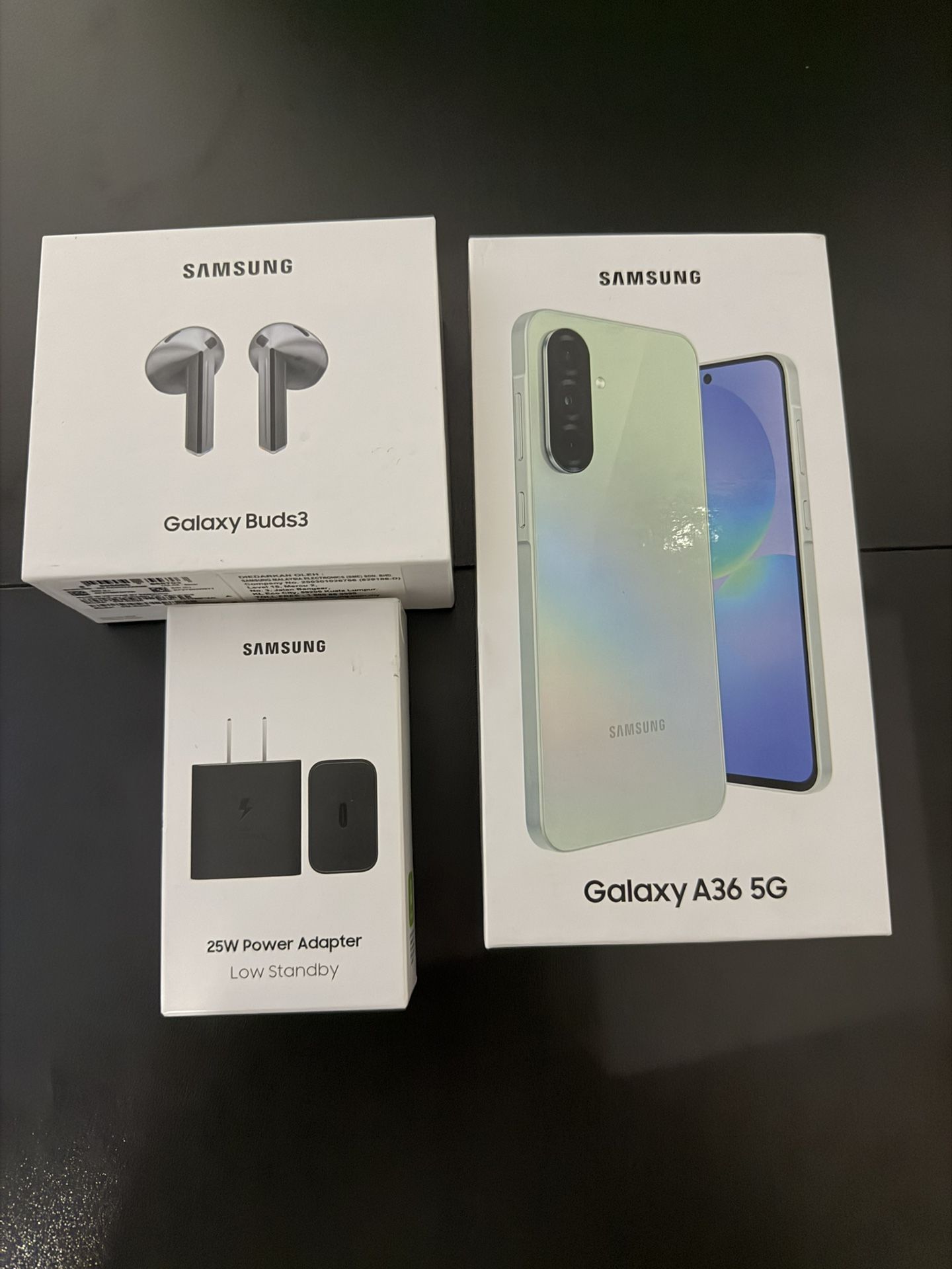 Samsung Galaxy A36 128GB Unlocked, Galaxy Buds And The Fast Charger