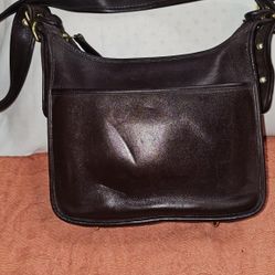 Vintage Brown Leather Coach Bag 