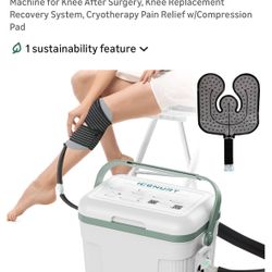 Cold Therapy Machine with Programmable Timer, Ice Machine for Knee After Surgery, Knee Replacement Recovery System, Cryotherapy Pain Relief w/Compress