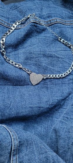 Heart Rhinstone Necklace
