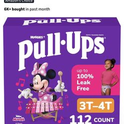 Pull-Ups Girls' Potty Training Pants, Size 3T-4T Training Underwear (32-40 Ibs), 112 Count (4 Packs of 28)