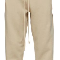 Essentials Beige Fleece Lounge Pants Medium