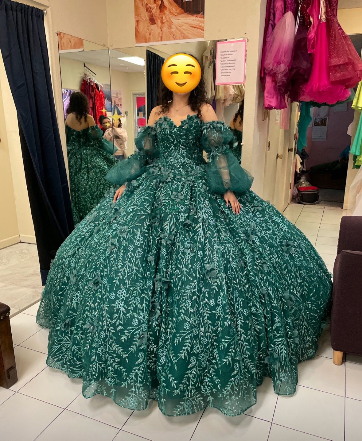 Emerald Green Quinceañera Dress or Sweet 16