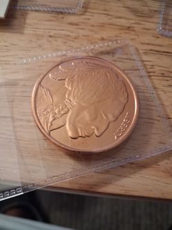 Copper Round Liberty Indian Head Coin