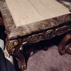 2 In Tables And Center Large Table Marble