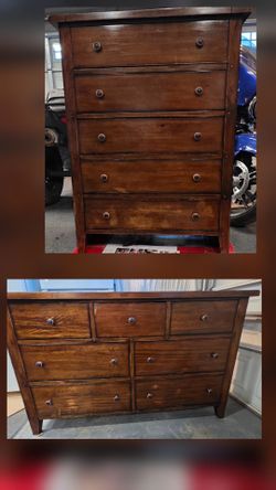 Aspenhome Wood Dresser and Chest Set
