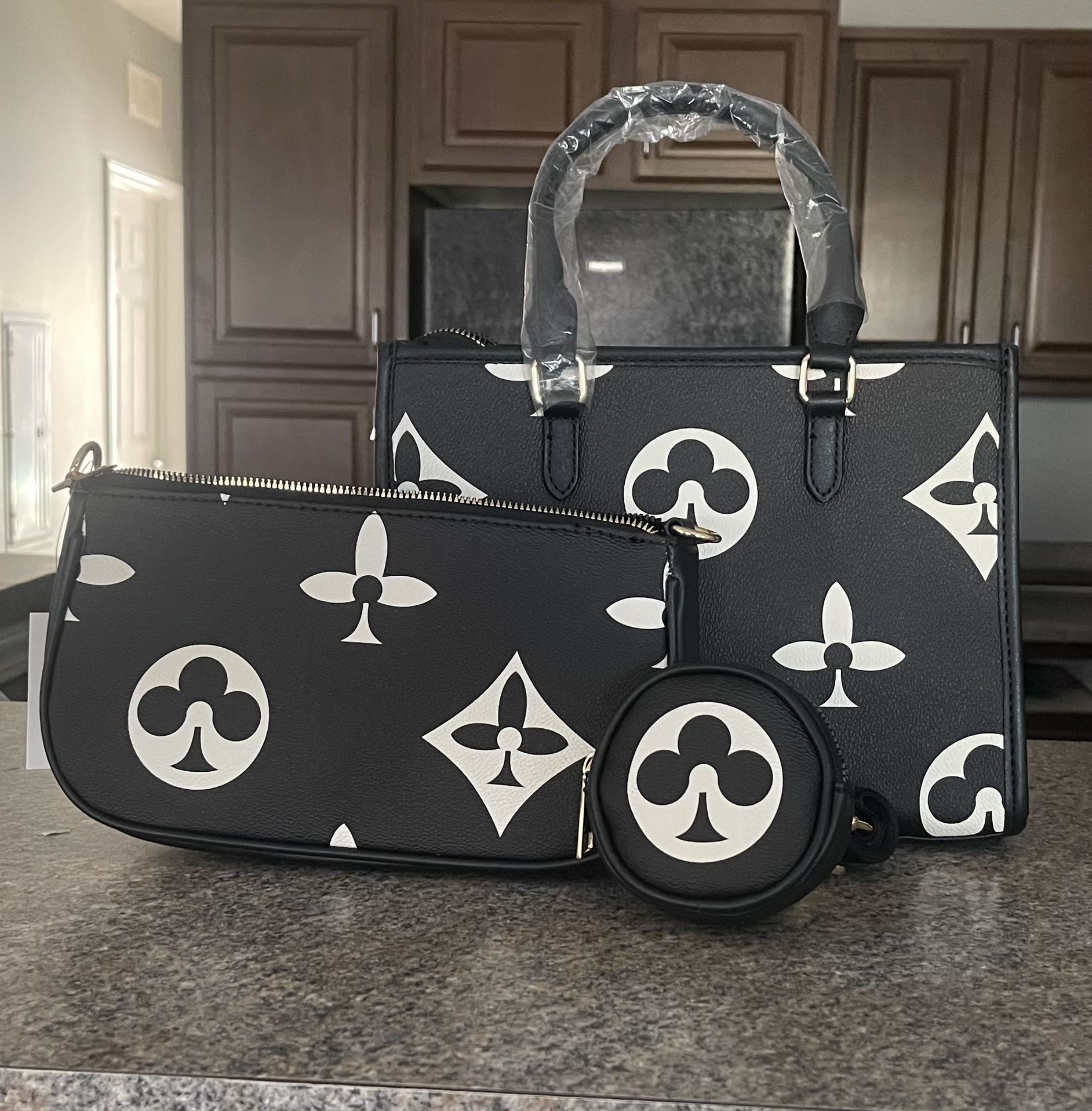 3pc tote and shoulder bag set