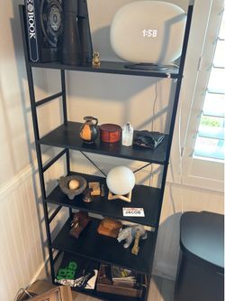 Modern Black 5-Tier Bookshelf / Display Shelf