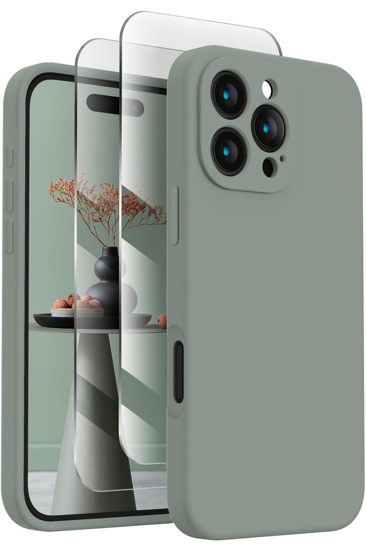 New in box Designed for iPhone 16Pro Max Case, Silicone Upgraded [Camera Protection] Phone Case with[2Screen Protectors]Soft Anti-Scratch Microfiber L