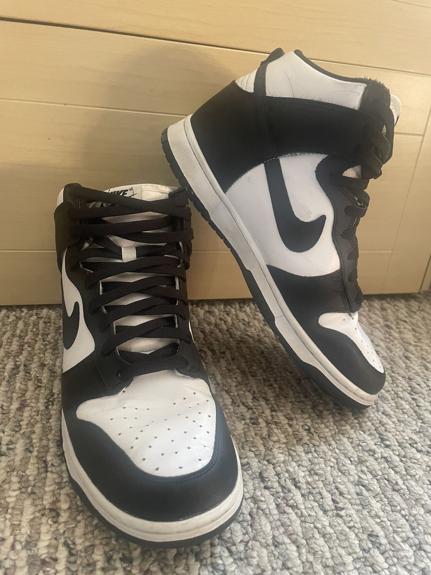Nike High Panda Dunks Black White