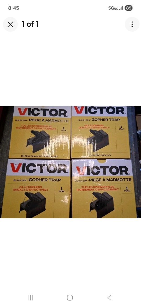 4-PACK Victor Black Box Gopher Trap