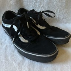 Black and Silver Vans Men’s Size 8