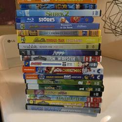 36 Assorted Kids Blu-ray And DVD’s 
