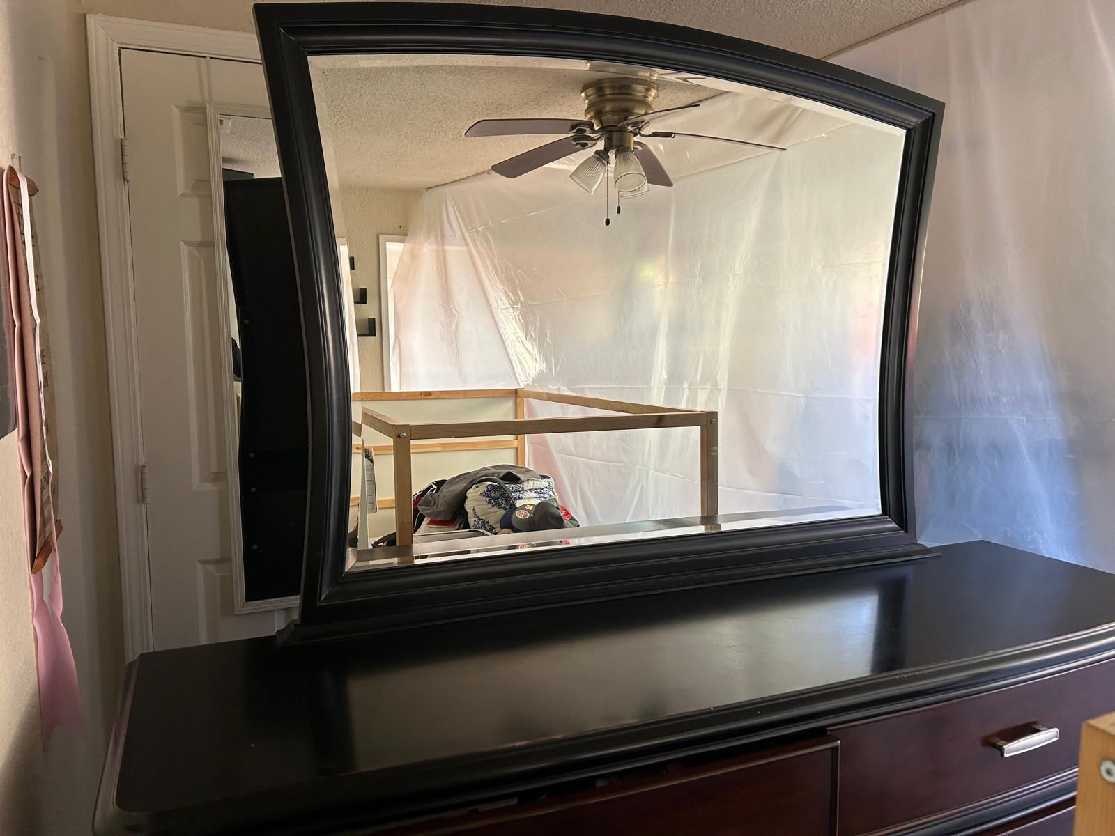 Wood Dresser With Mirror
