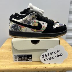 Nike SB Dunk Low Supreme Rammellzee Size 9 FD8778-001 2023 Authentic Black NEW