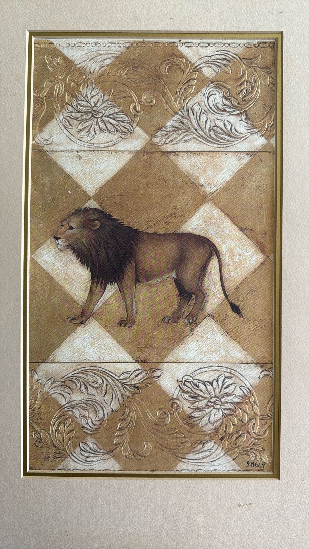Lion Painting signature 