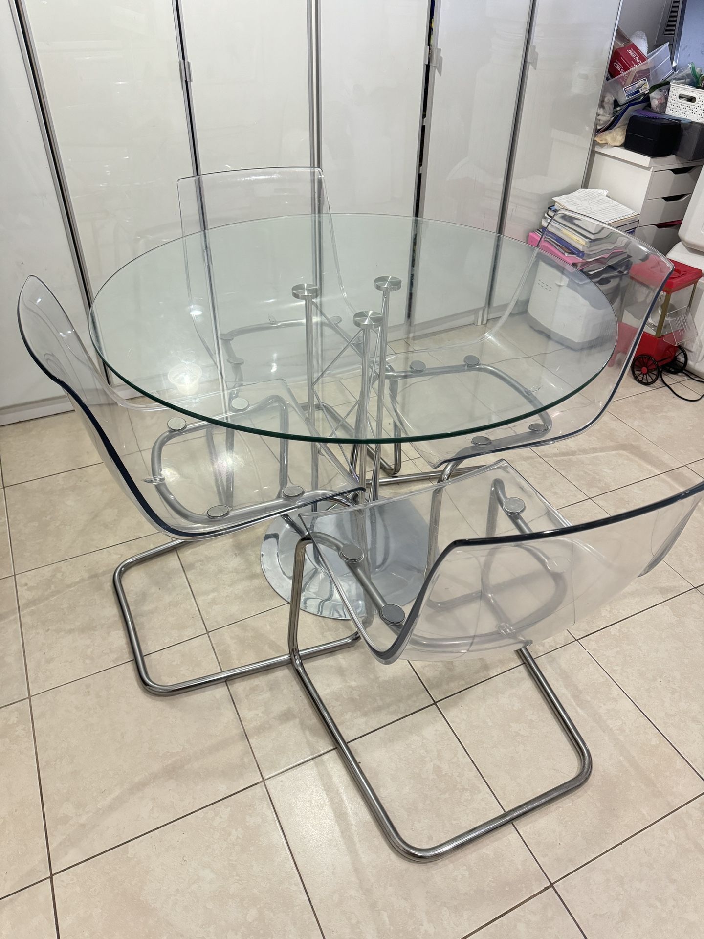 Glass Dining Kitchen Table