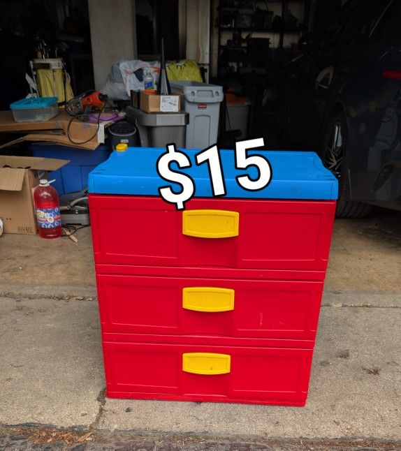 Red Storage Drawers