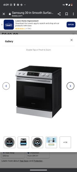 Samsung 30-in Smooth Surface 5 Elements 6.3-cu ft Self-Cleaning Slide-in Smart Electric Range (Fingerprint Resistant Stainless Steel)