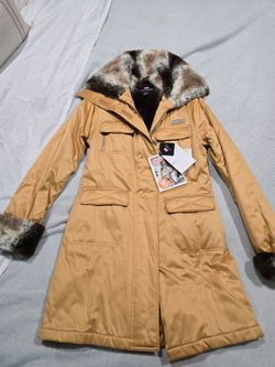Ecko Red Faux Fur Trim Parka Coat