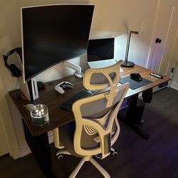 Standing Desk and Desk Chair