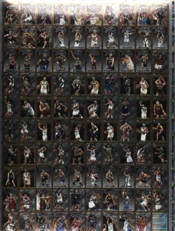NBA 1996 Topps Finest Uncut Sheet Kobe, iverson, Nash ROOKIE