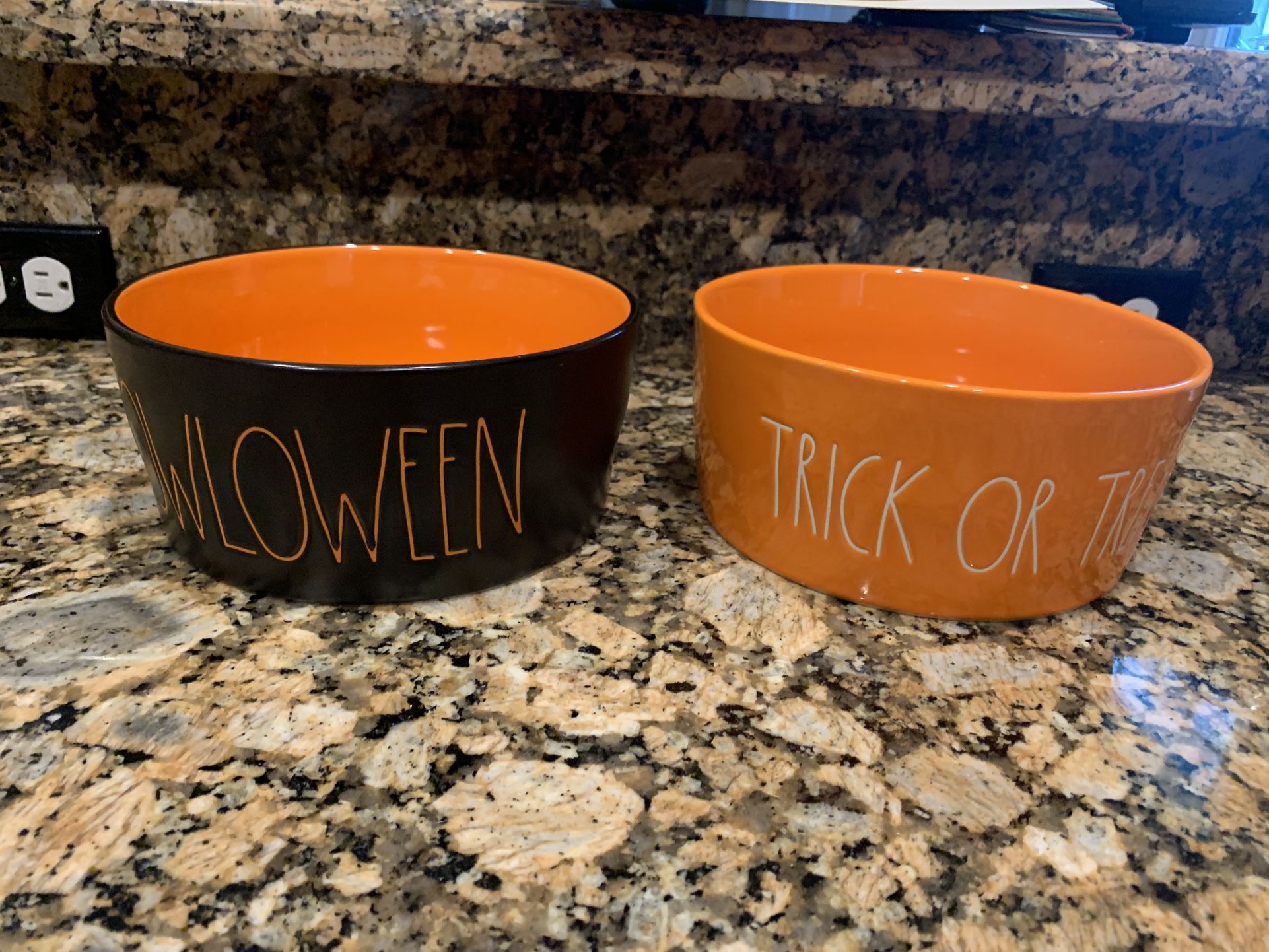 Rae Dunn Dog Bowls Halloween Edition