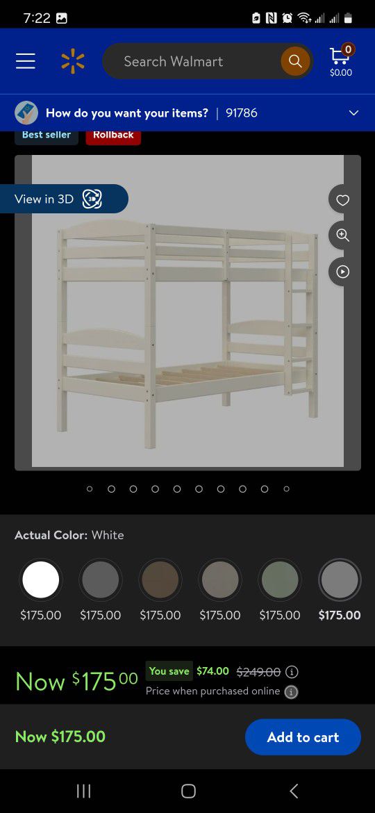 Bunk Bed For Sale $50