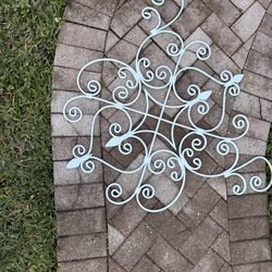Super Heavy Painted Wrought Iron Wall Decor Art
