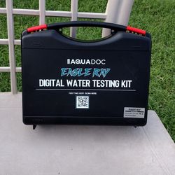 Digital Water Testing Kit - Digital Hot Tub Water Tester for Pool - Digital Chlorine Tester for Pool by AquaDoc with Water Analyzer and Test Strips