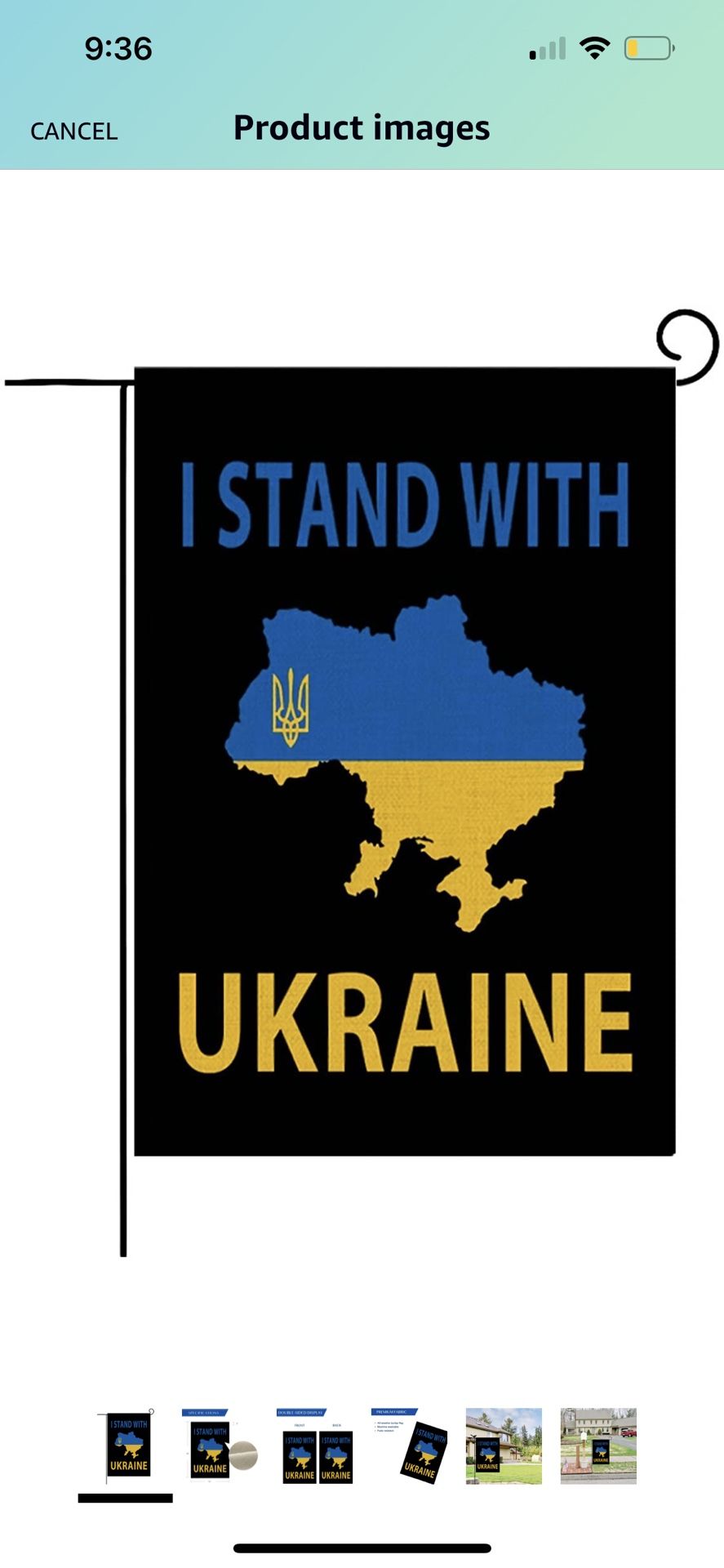 I Stand With Ukraine Garden Flag Double Sided