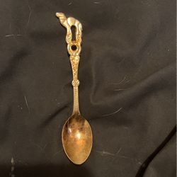 Antique Gold Plated Saudi Arabia Camel Small Spoon