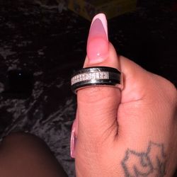 Cobalt 8MM 1/8 CT. T.W Mined Diamond Wedding Band