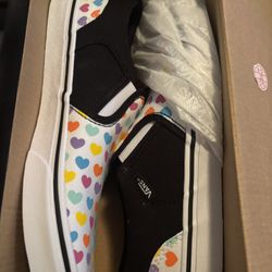 Vans Slip On Heart Tennis Shoes 