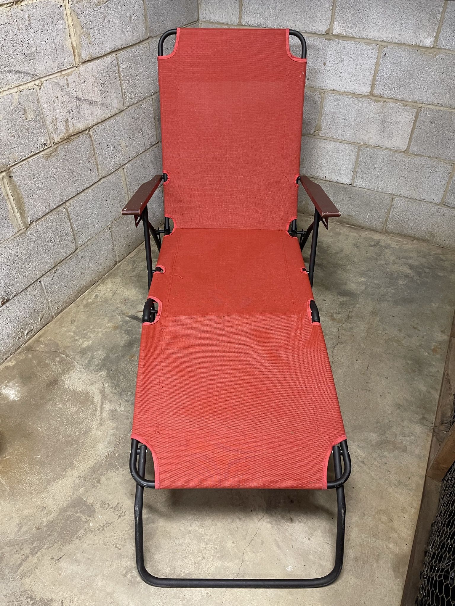 'RIO' Brand Top-Quality RED Folding Chaise Lounge Chair - price as posted is firm.