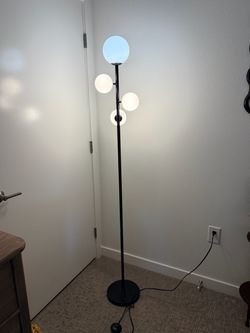 Modern Globe Floor Lamp 4-Light Black