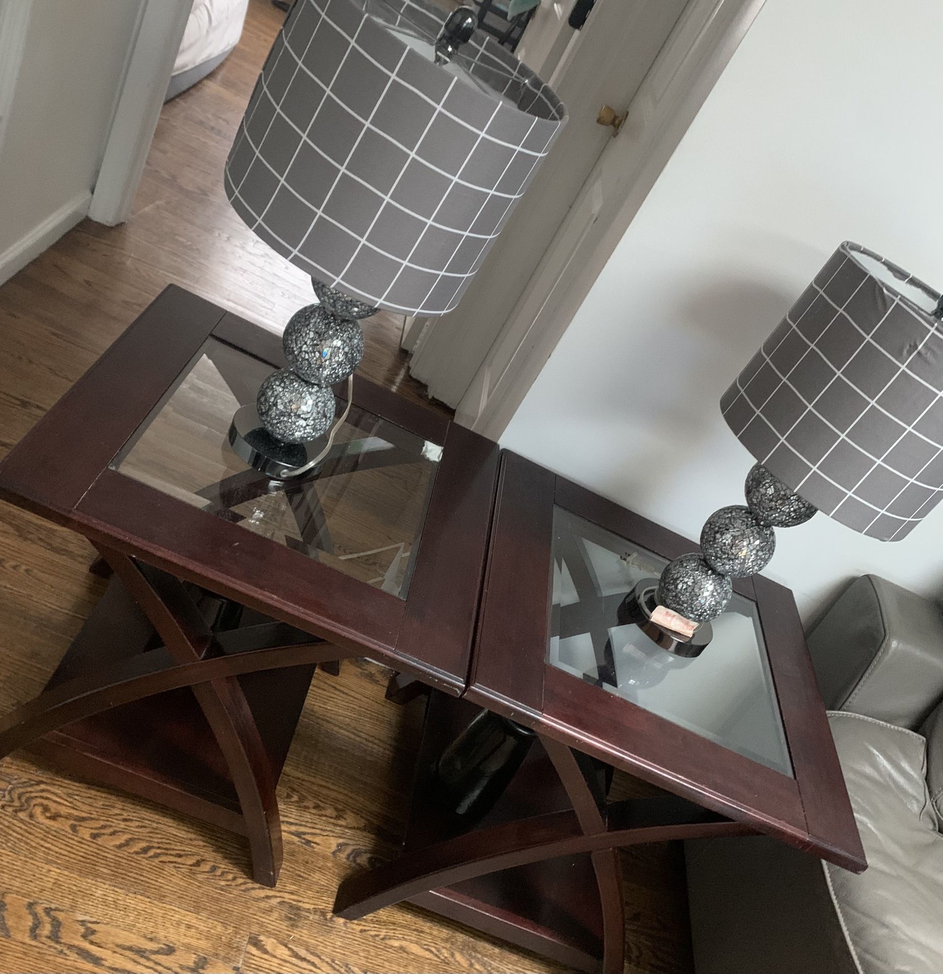 Three-piece coffee table and two end tables with laps