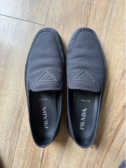 Prada Black Nylon Slip-On Loafers