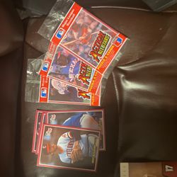 Giant Baseball Cards 1984. Plus 3 Un Opened Packs