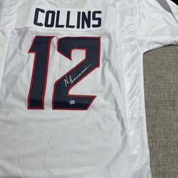 Nico Collins Signed Autograph Custom Jersey -Metabilia Coa - Houston Texans