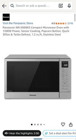 BRAND NEW PANASONIC MICROWAVE NVERTER