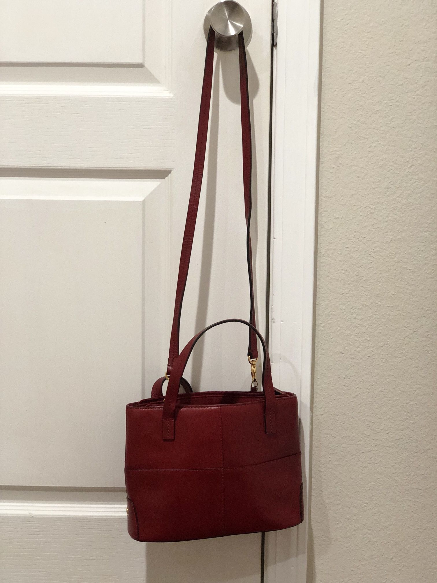 Blood Red Etienne Aigner Genuine Leather Purse