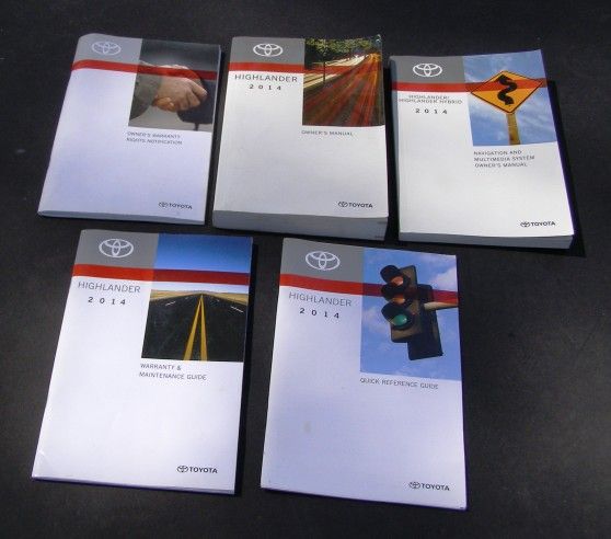 2014 OEM TOYOTA HIGHLANDER OWNER'S WARRANTY NAVIGATE QUICK REFERENCE MANUALS